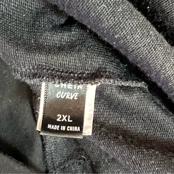 Shein Hoodie Curve Angel Wing Crescent Moon Reflective Black Size 2X 2xl - Picture 8 of 8